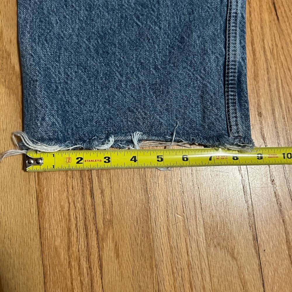 Zara Wide leg Flare light blue Distressed Jeans size 4 - Picture 9 of 9